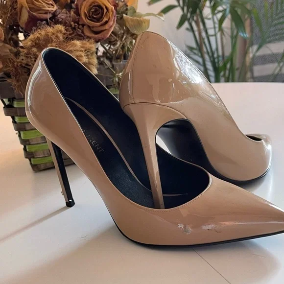 Saint Laurent tan heels size 8 - Picture 3 of 8